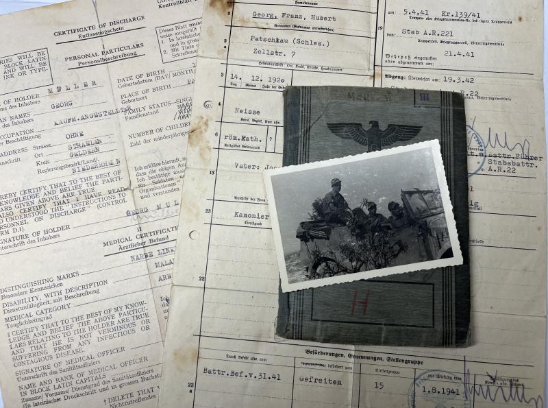 Wehrpass - WH (Heer) - 22.LL.Div. - Müller
