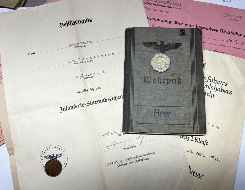 Wehrpass/citation grouping - WH (Heer) - 20.Inf.Div. - Sachtleben