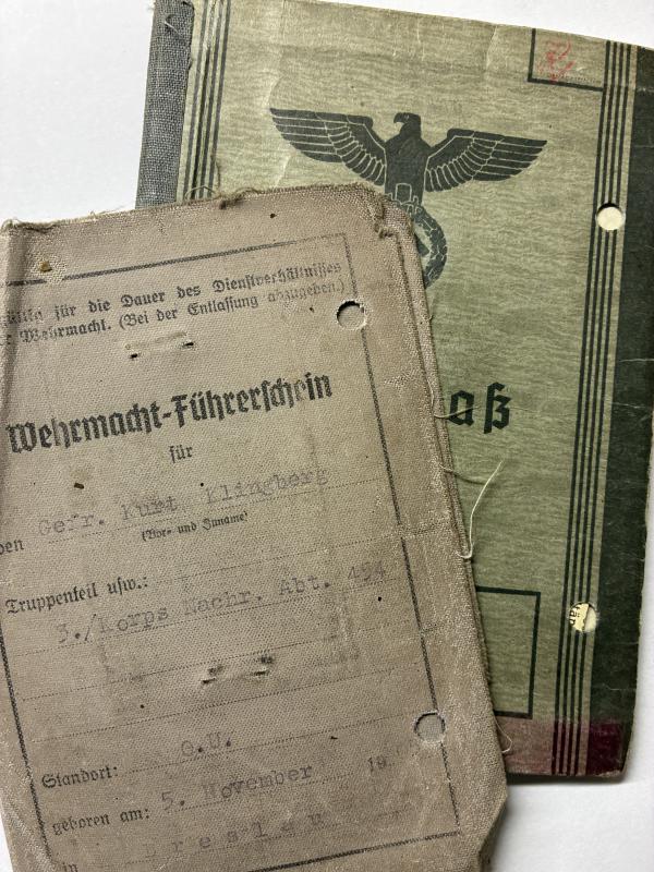 Wehrpass - WH (Heer) - Heeresgruppen-Nachrichten Rgt.607 - Klingberg