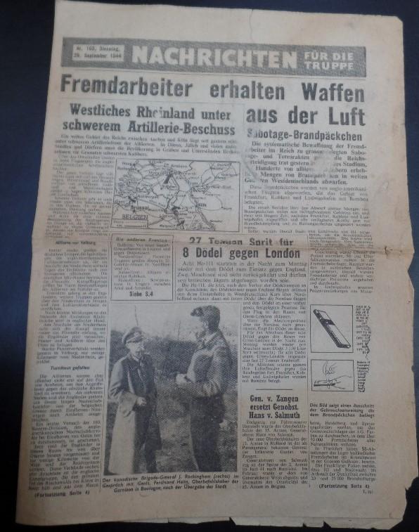Allied propaganda-newspaper as published in German language, dated: 26-9-1944