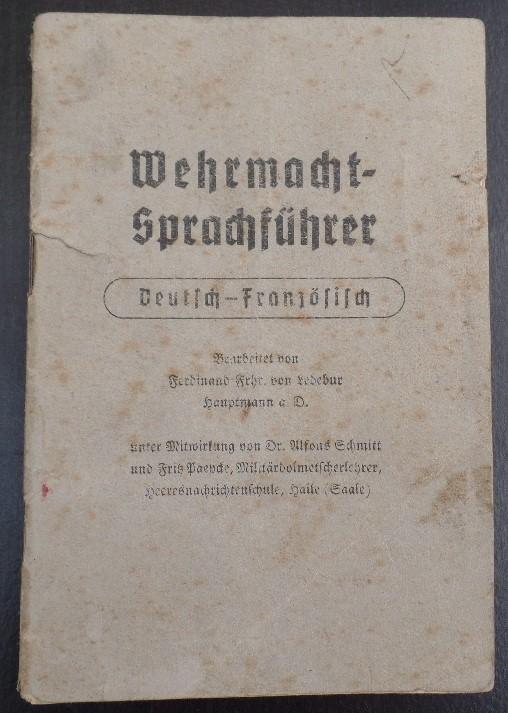 Wehrmacht Sprachführer-Deutsch/Französisch (dictionary German/French)