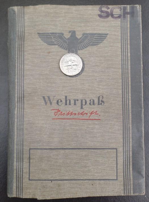 WH (Heeres) Wehrpass - Art.Rgts. 186-169-361-196 - Schürmeyer