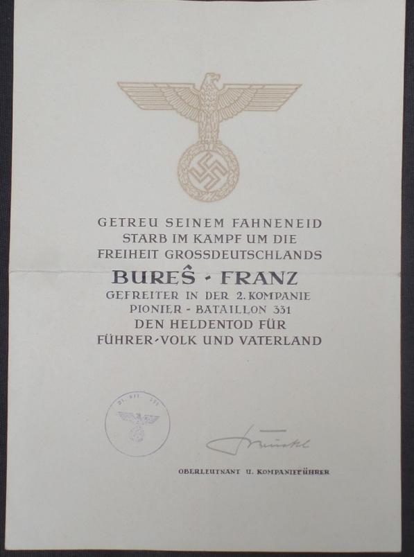 Sterbensurkunde (death certificate)