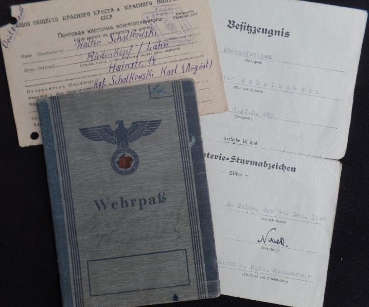 Wehrpass/citation WH (Heer) 123. Inf.Div. - Schalkowski