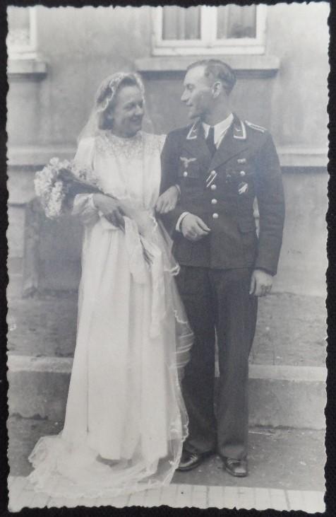 Luftwaffe Fschj.wedding postcard picture.