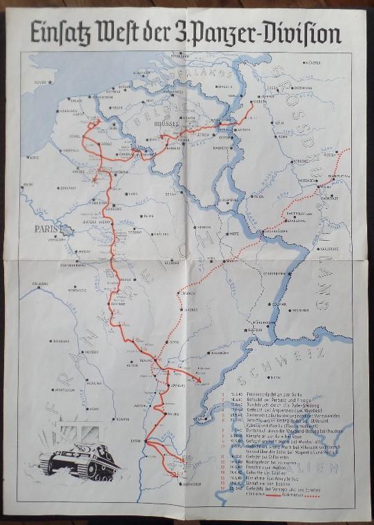 Map of 3.Pz.Div.campaign tour in 1940