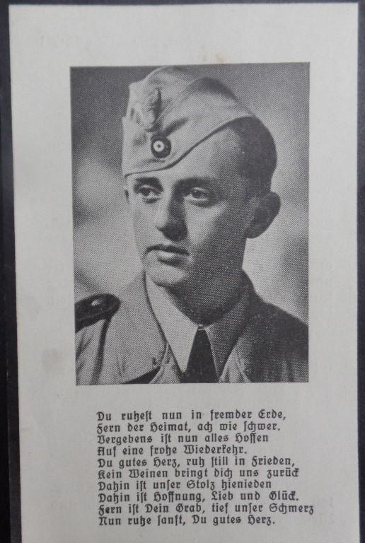 Deathcard - Luftwaffe-Tunis-Tunisia - 1943