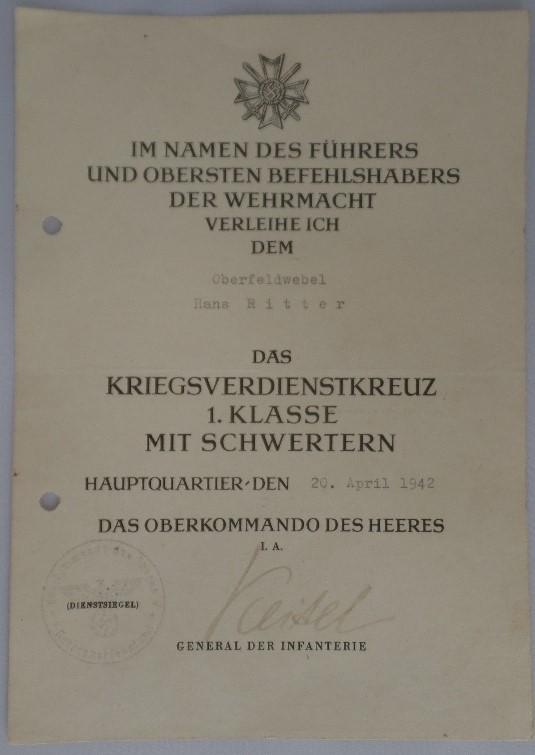 Single award document WH (Heer) - 