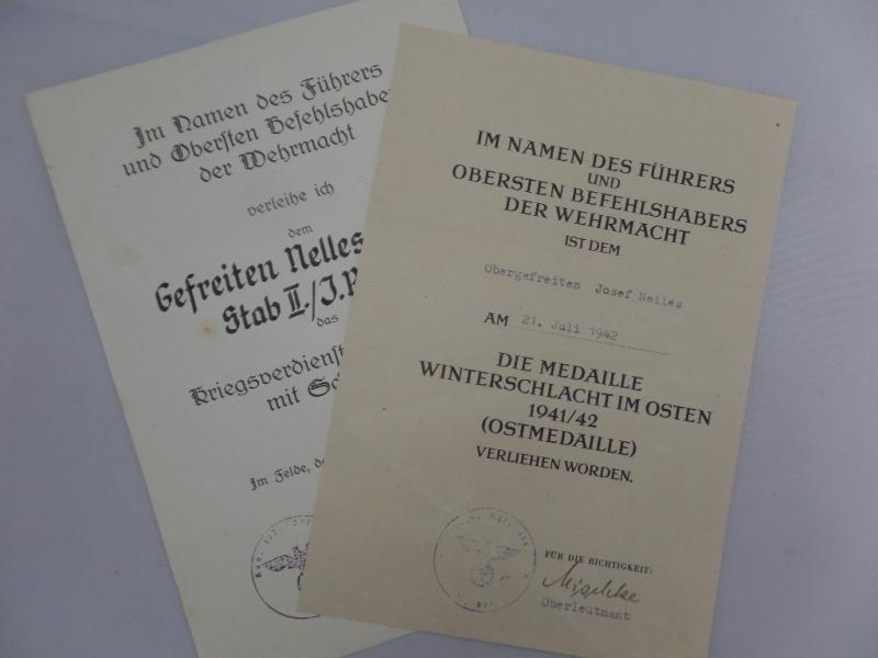 Award document set WH (Heer) - 112.Inf.Div. - Nelles