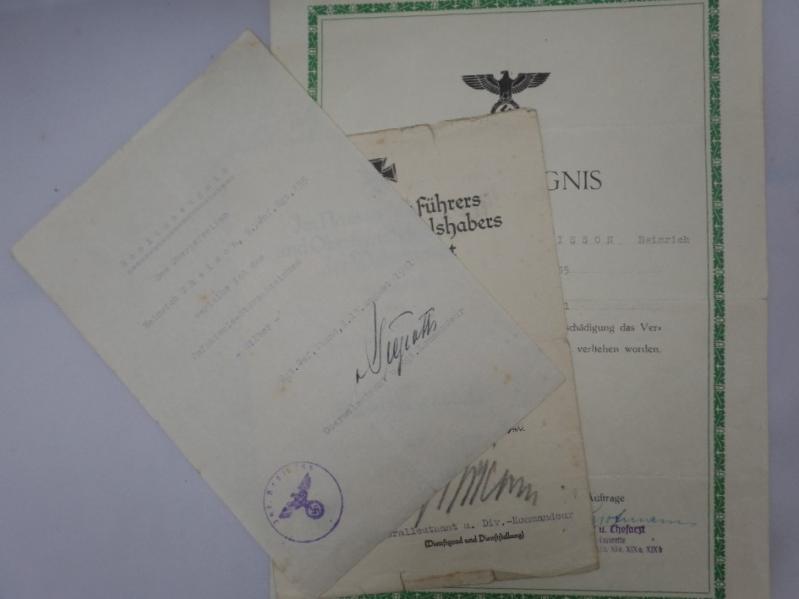 Award document grouping WH (Heer) - 30.Inf.Div. - Theisohn