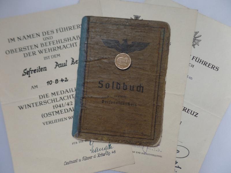 Soldbuch / citation grouping WH (Heer)  - 46.Inf.Div. - Berg