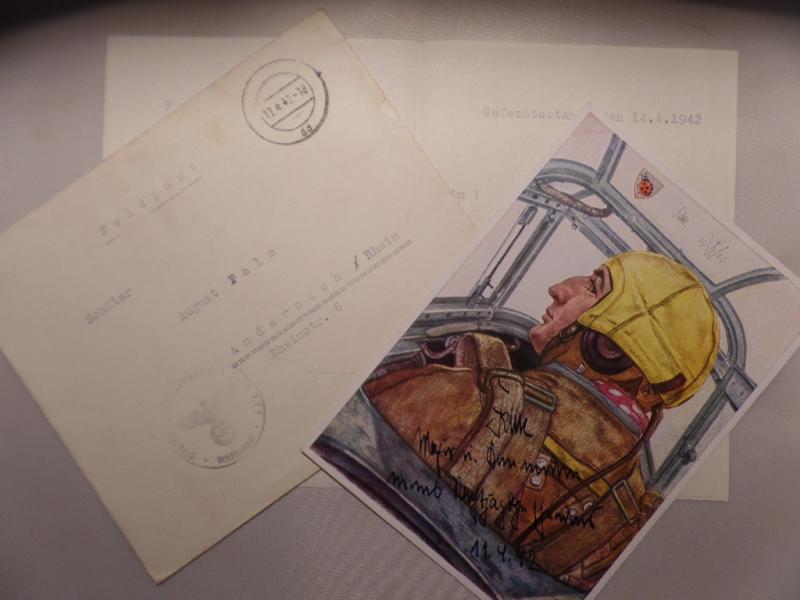 Willrich postcard with signature - Zerstörergeschwader 1 - 