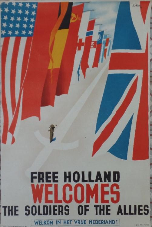 Liberation poster - Free Holland welcomes -  Pat Keely - 1944