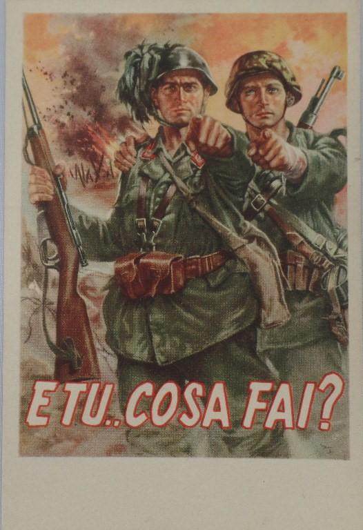 Kurland Docs Postcard "E tu..cosa fai?" R.S.I.(Republica Sociale