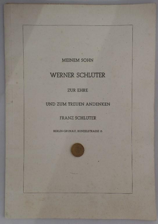 Commemorative booklet -WH - Schlüter