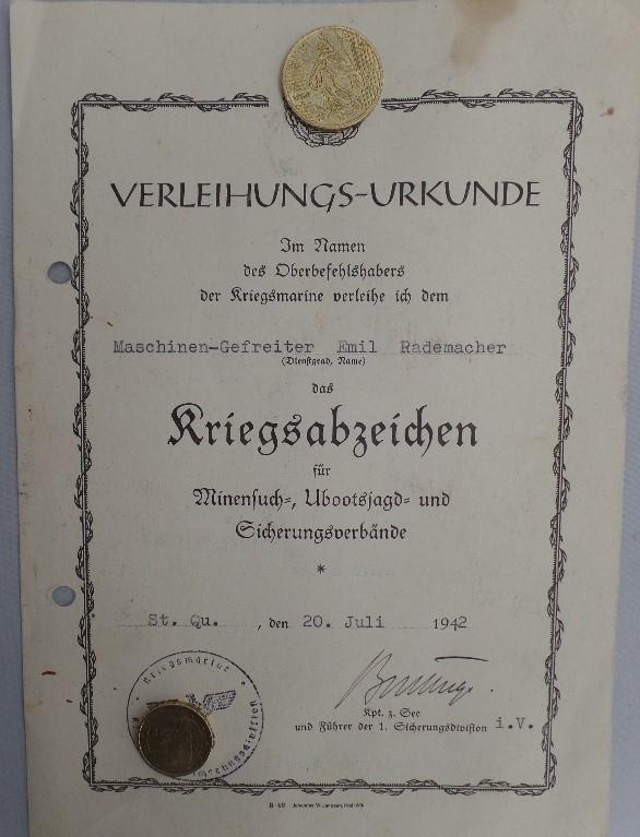 Citation - KM - 1.Sicherungsdivision - Holland - Rademacher
