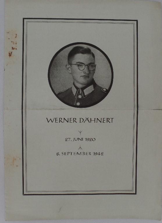 Remembrance deathcard - Dähnert