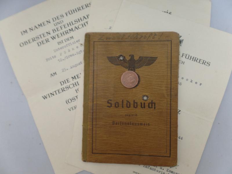 Soldbuch/citations  WH (Heer) - 17.Inf.Div. - Pössnecker