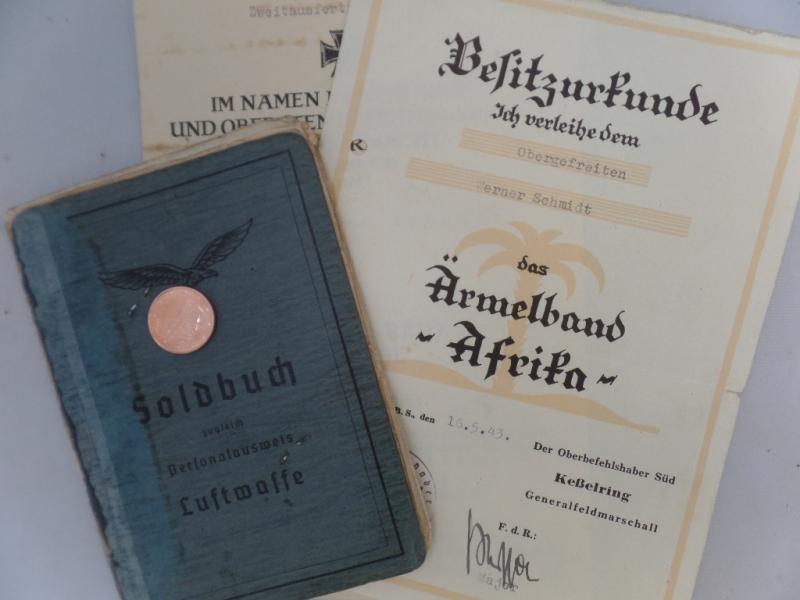Soldbuch /citations - Luftwaffe -