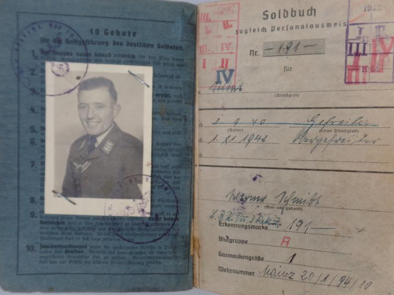 Soldbuch /citations - Luftwaffe -