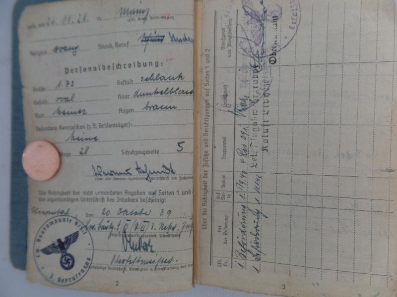 Soldbuch /citations - Luftwaffe -