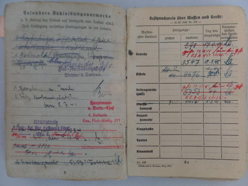 Soldbuch /citations - Luftwaffe -