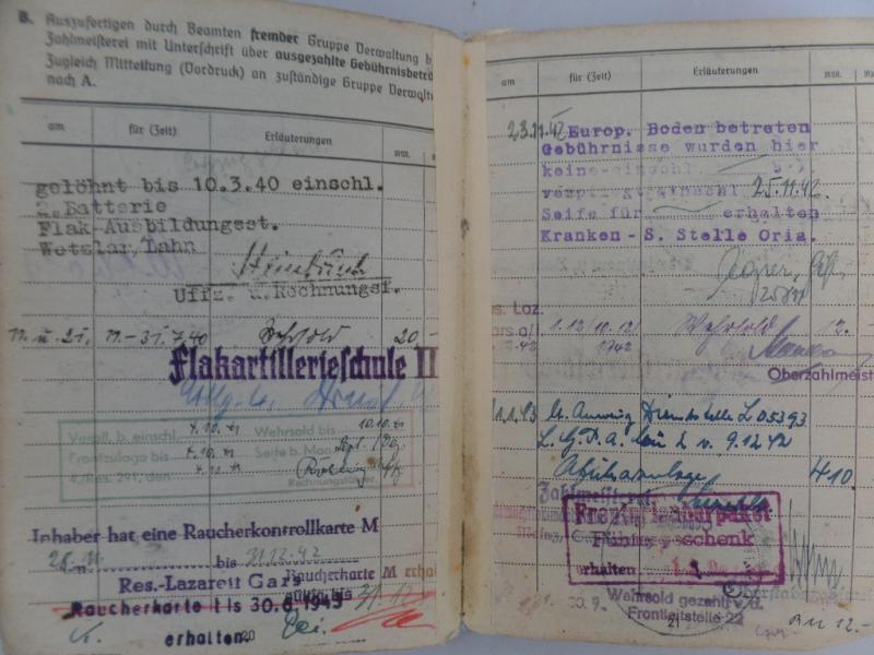 Soldbuch /citations - Luftwaffe -