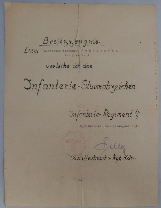 Citation -  WH (Heer) -  2.Inf.Div. - Schönemann