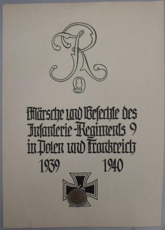Commemorative folder - 23.Inf.Div. -1939 /1940