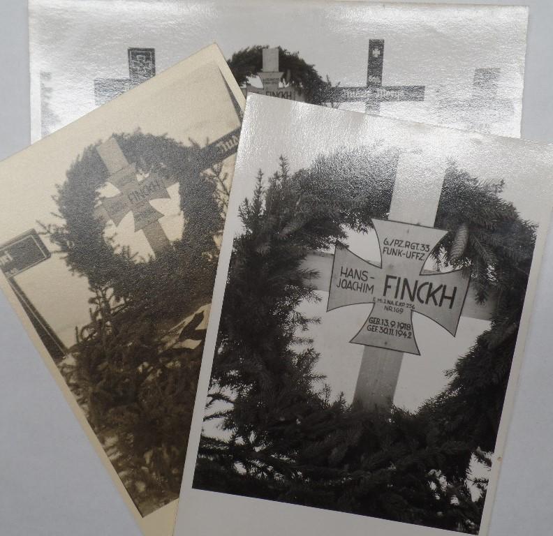 3 grave photos  - Pz.Rgt.33 / 9.Pz.Div. - Finckh