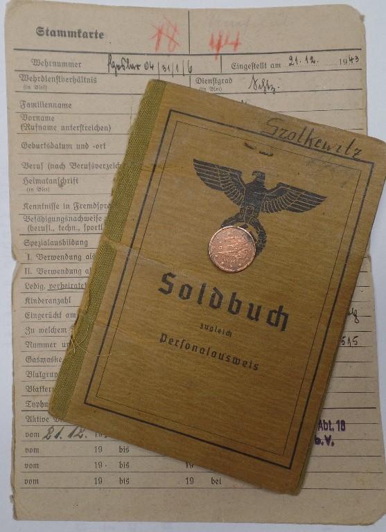 Soldbuch WH (Heer) - Ukr.Nachsch.Kol.Abt.551 -  Szotkewitz