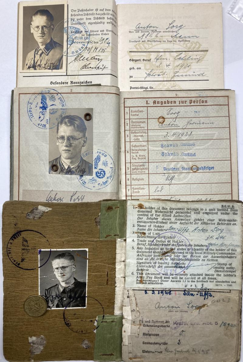 HY /Wehrpass/Soldbuch etc.grouping - WH (Heer) - 2.Geb.Div./ 323.Inf.Div. - Sorg