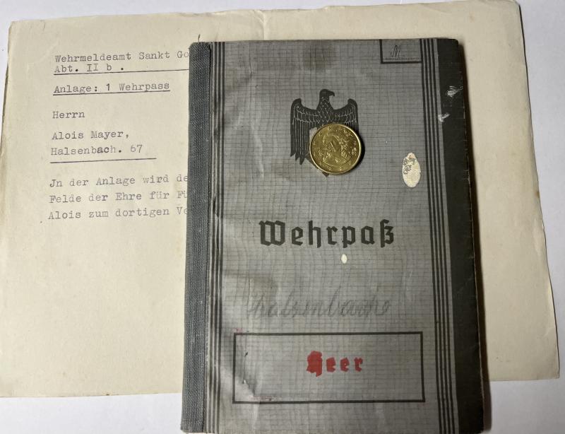 Wehrpass -  WH (Heer) - 6.Inf.Div. - Mayer