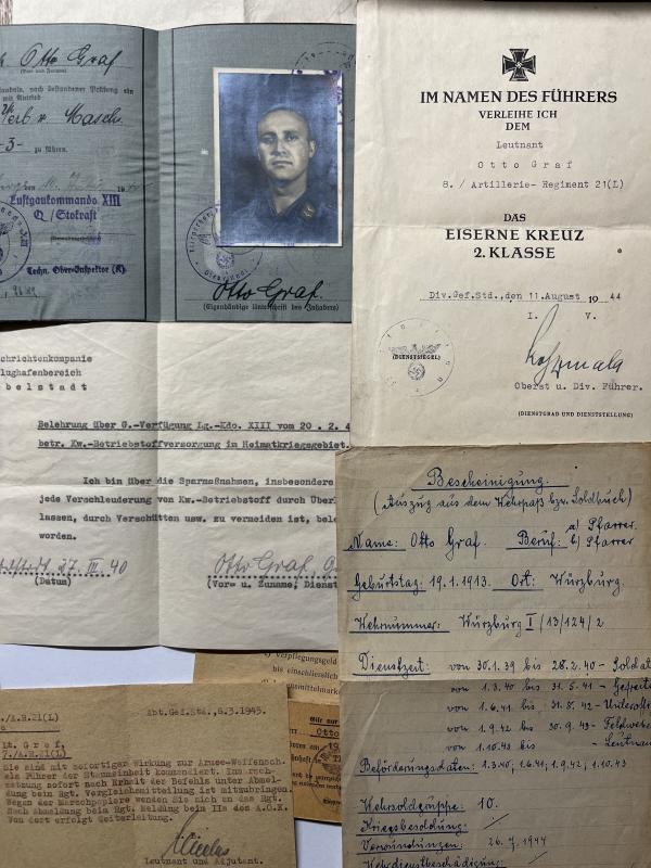 Kurland Docs | Wehrpass/Soldbuch - 21.Luftwaffe Feld Div. - Graf