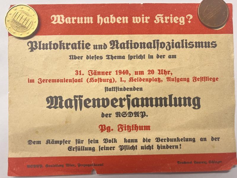 NSDAP - leaflet -1940