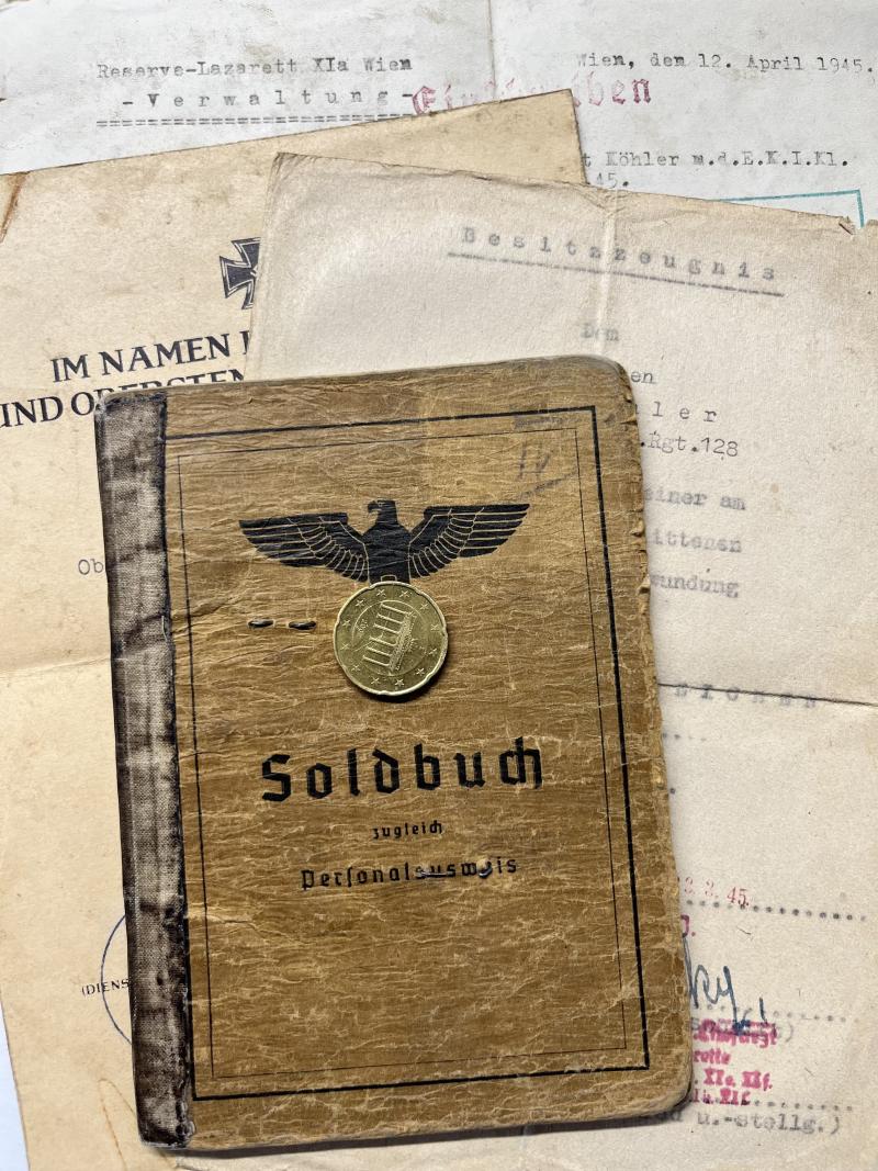 Soldbuch / citation grouping WH (Heer) 23 Pz.Div.- Köhler