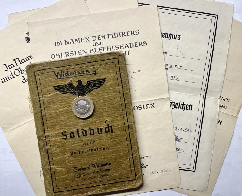 Soldbuch / citation grouping WH (Heer) - 205.Inf.Div. - Widmann