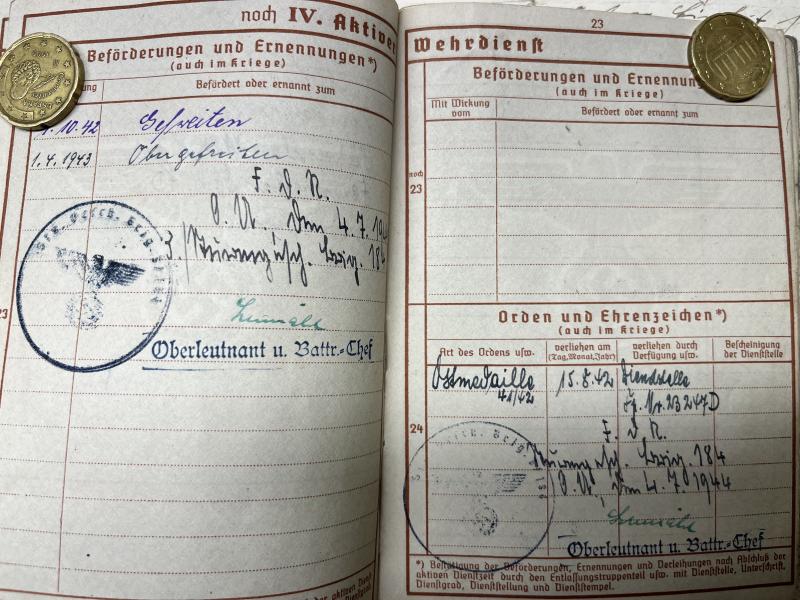 Wehrpass - WH (Heer) - Stug.Brigade 184 - Dussmann