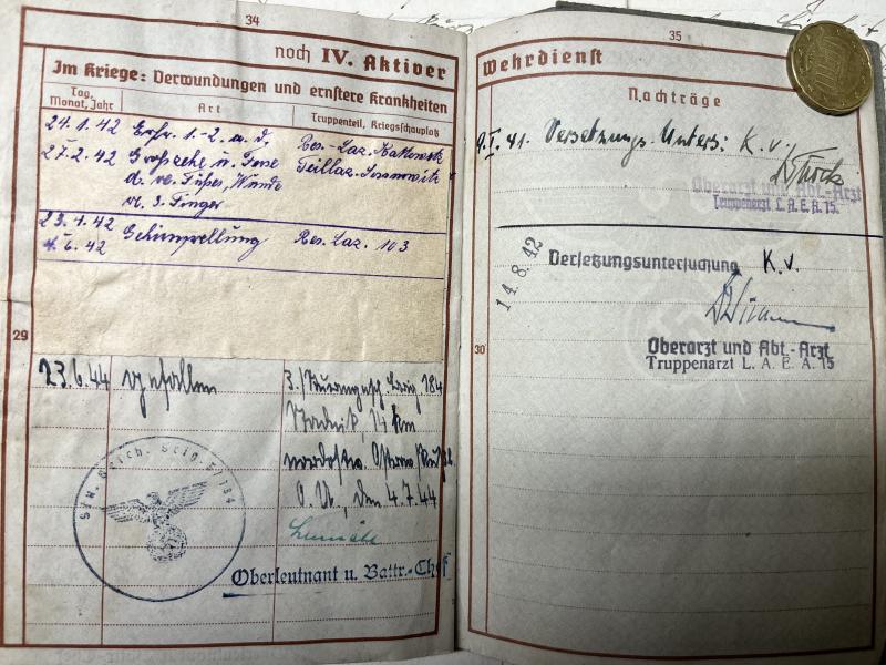 Wehrpass - WH (Heer) - Stug.Brigade 184 - Dussmann