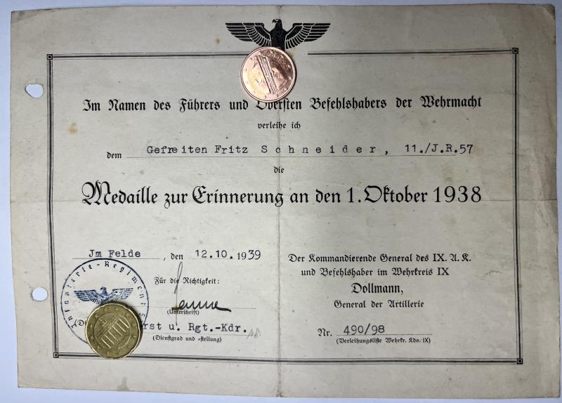 Citation -  WH (Heer) - 9.Inf.Div. - Schneider