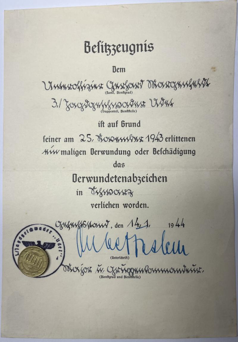 Citation - Luftwaffe -  J.G.3 
