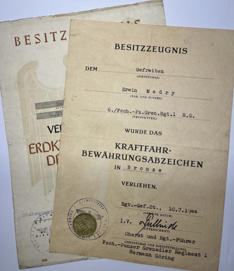 Citation set - Luftwaffe - Fsch.Pz.Gren.Rgt.