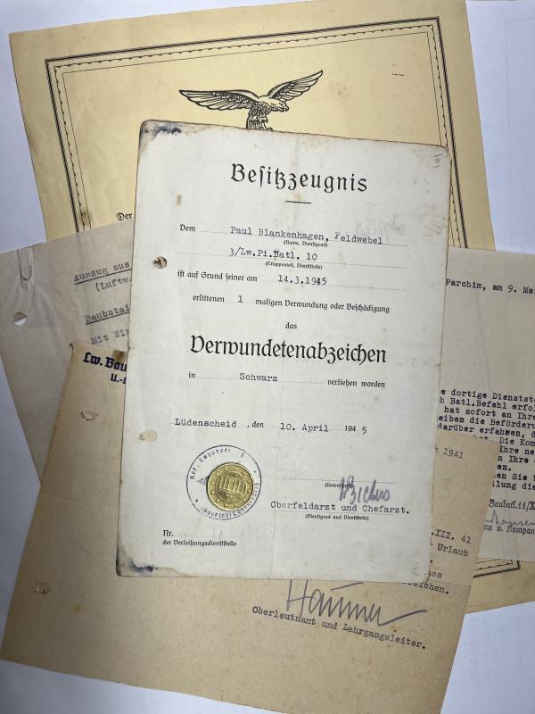 Citation grouping - Luftwaffe - Luftwaffe Pi.Btl.10 -  Blankenhagen