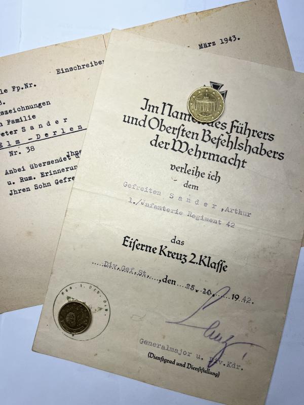 Citation - WH (Heer) -  1.Geb.Div. - Sander