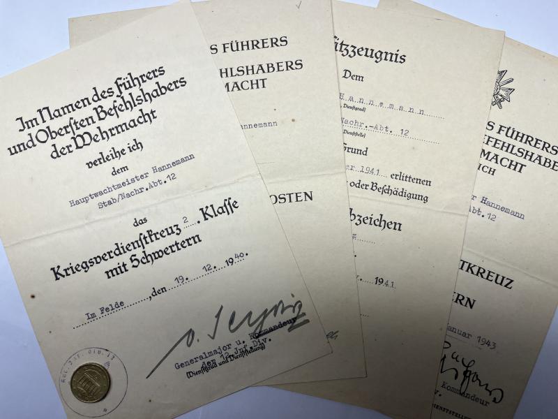 Citation  grouping - WH (Heer) - 12.Inf.Div. - Hannemann