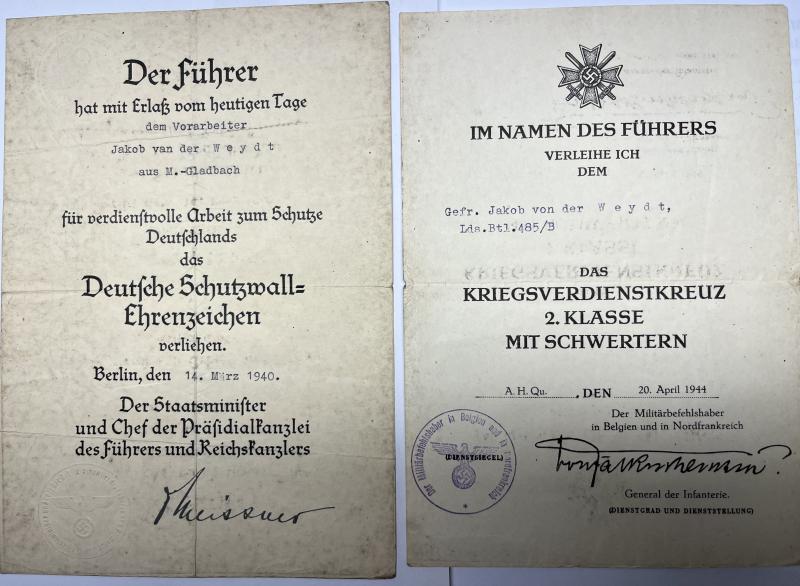 Citation set -  WH (Heer) -  Lds.sch.Btl.485/B - von der Weydt