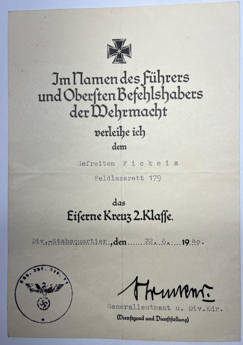 Citation - WH (Heer) - 79.Inf.Div. - Fickeis