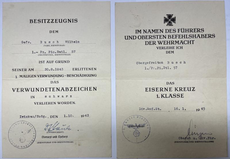 Citation  grouping - WH (Heer) - 6.Pz.Div. - Busch