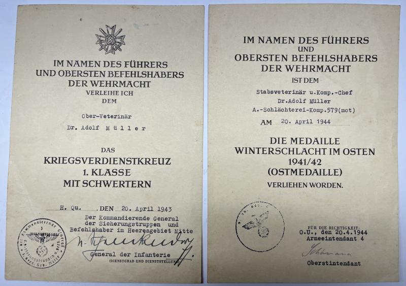 Citation set  -  WH (Heer) - Schlächterei-Komp.579 -  Müller
