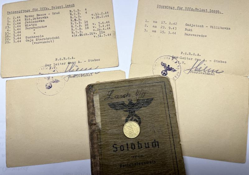 Soldbuch  WH (Heer) - 221.Inf.Div./454.Sich.Div. - Lasch